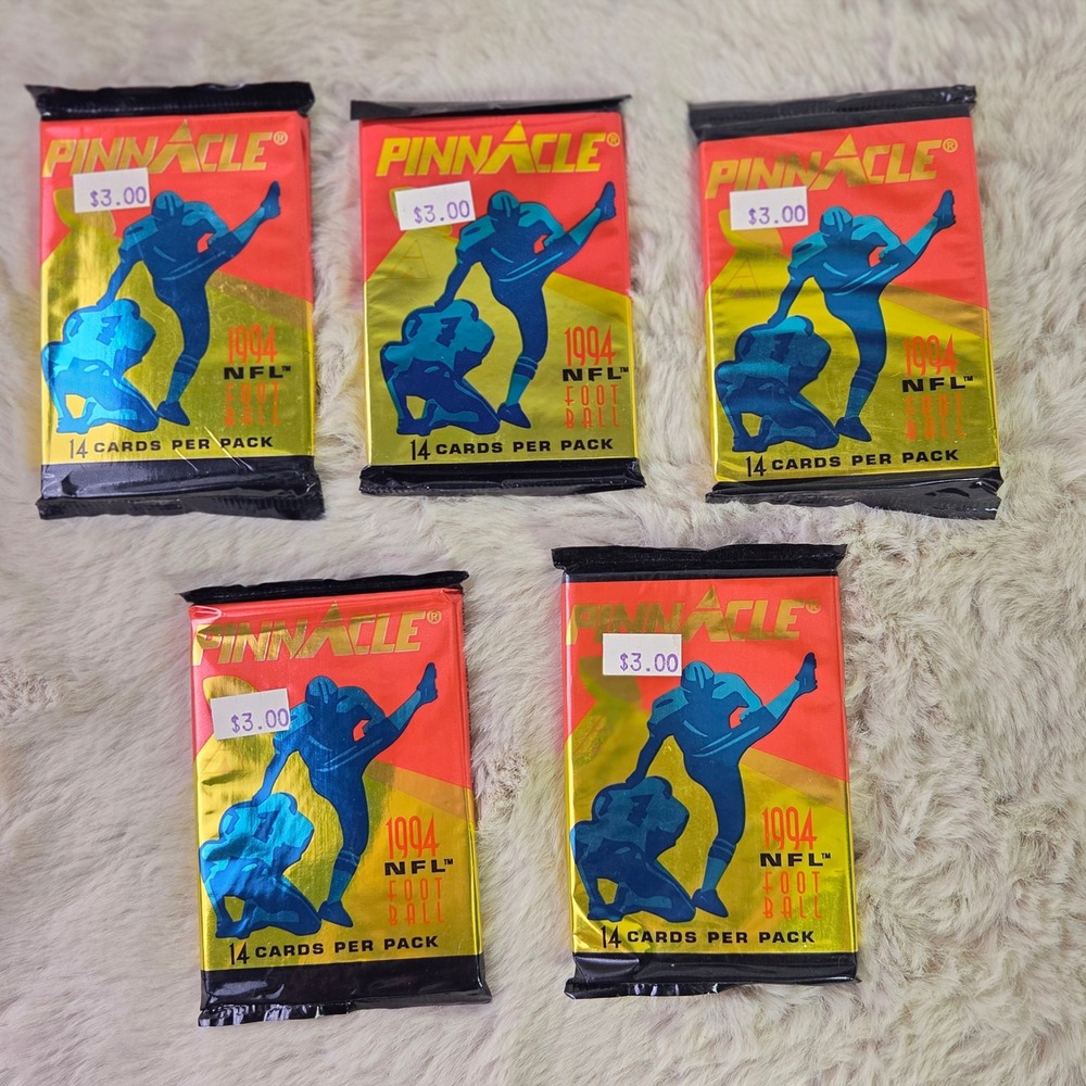 1994 Pinnacle NFL Football Cards  Lot of 5 Sealed Pack 14 Cards Vintage Football